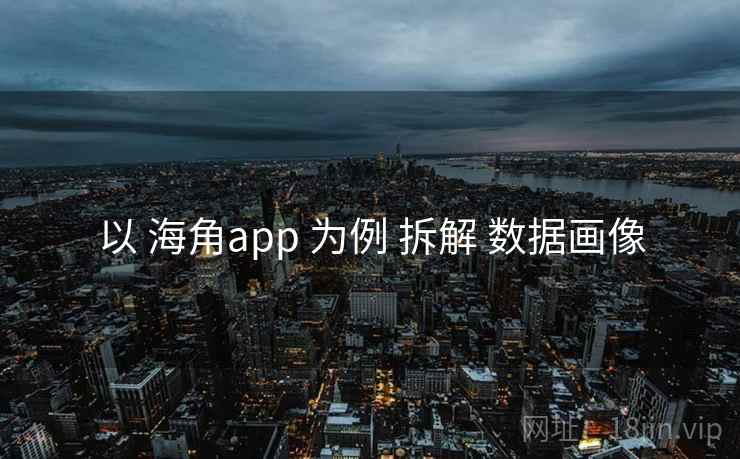 以 海角app 为例 拆解 数据画像