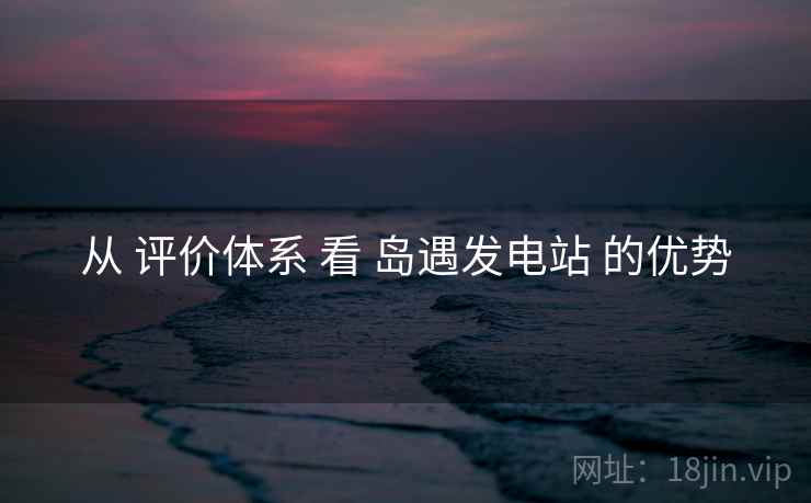 从 评价体系 看 岛遇发电站 的优势  第2张