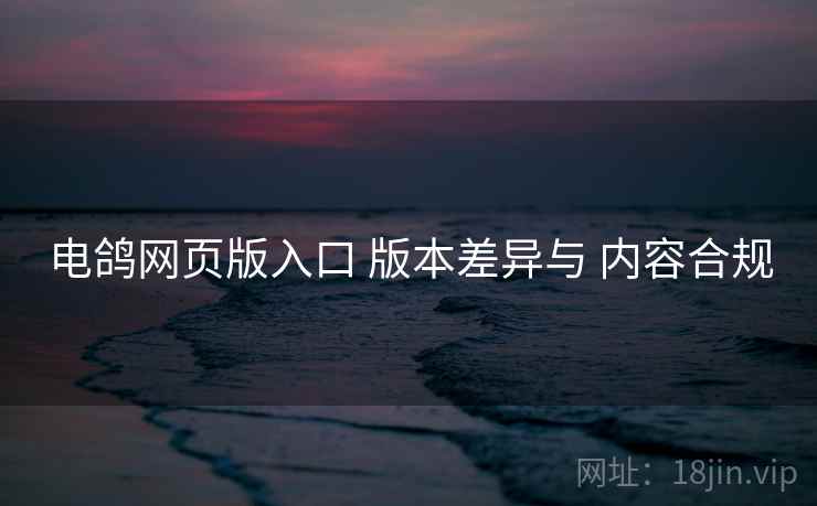 电鸽网页版入口 版本差异与 内容合规  第1张