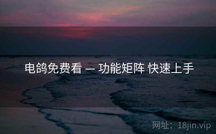 电鸽免费看 — 功能矩阵 快速上手